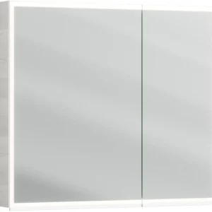 Achat Immédiat Armoire de toilette Alterna luuna LED plus avec éclairage inférieur/supérieur Chêne argenté Couleur de lumière réglable en continu 2700-6500 K